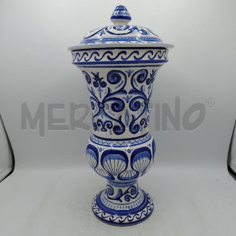 VASO POTICHE GUBBIO D RIV DEC BLU | Mercatino dell'Usato Roma viale tirreno 1