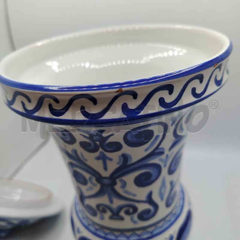 VASO POTICHE GUBBIO D RIV DEC BLU | Mercatino dell'Usato Roma viale tirreno 3