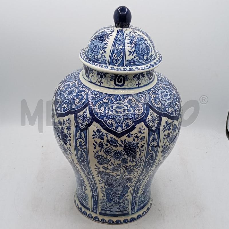 VASO POTICHE PORCELLANA DELFT BIANCO BLU | Mercatino dell'Usato Roma viale tirreno 1