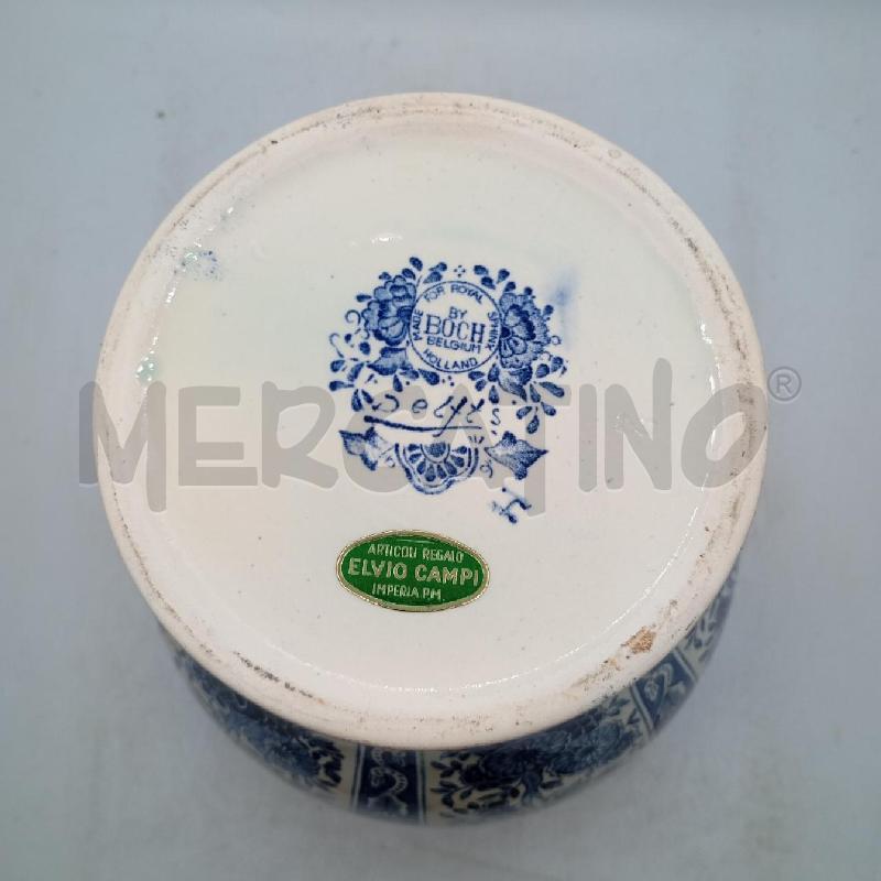 VASO POTICHE PORCELLANA DELFT BIANCO BLU | Mercatino dell'Usato Roma viale tirreno 3