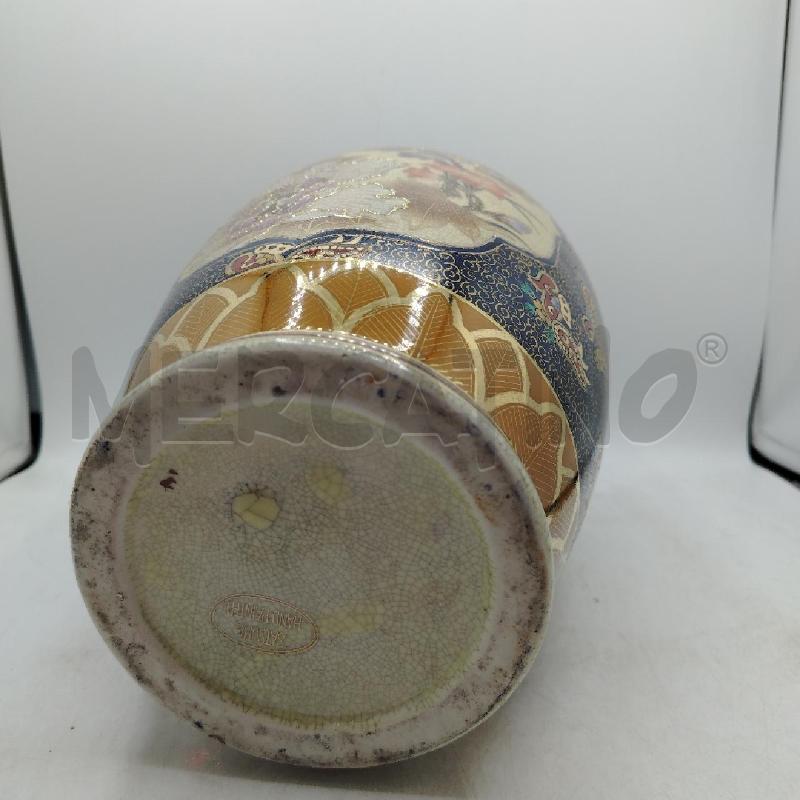 VASO SATSUMA BLU ORO DECORATO | Mercatino dell'Usato Roma viale tirreno 4