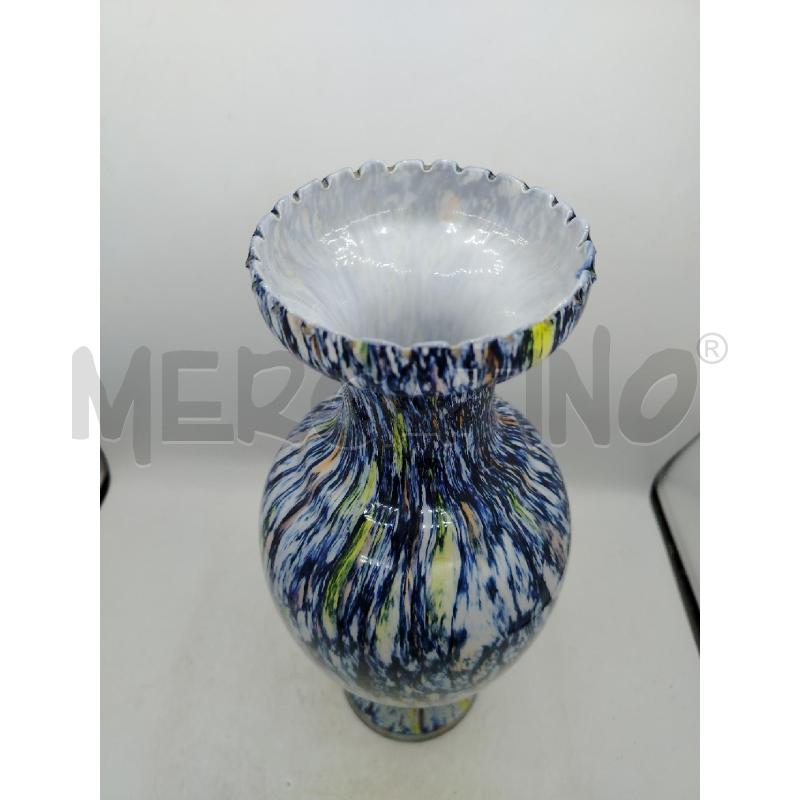 VASO VETRO ANNI '50 SFUMATURE COLOR | Mercatino dell'Usato Roma viale tirreno 2