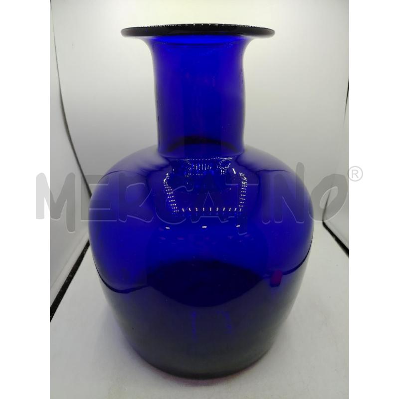 VASO VETRO MURANO BLU | Mercatino dell'Usato Roma viale tirreno 1