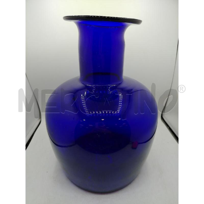 VASO VETRO MURANO BLU | Mercatino dell'Usato Roma viale tirreno 2