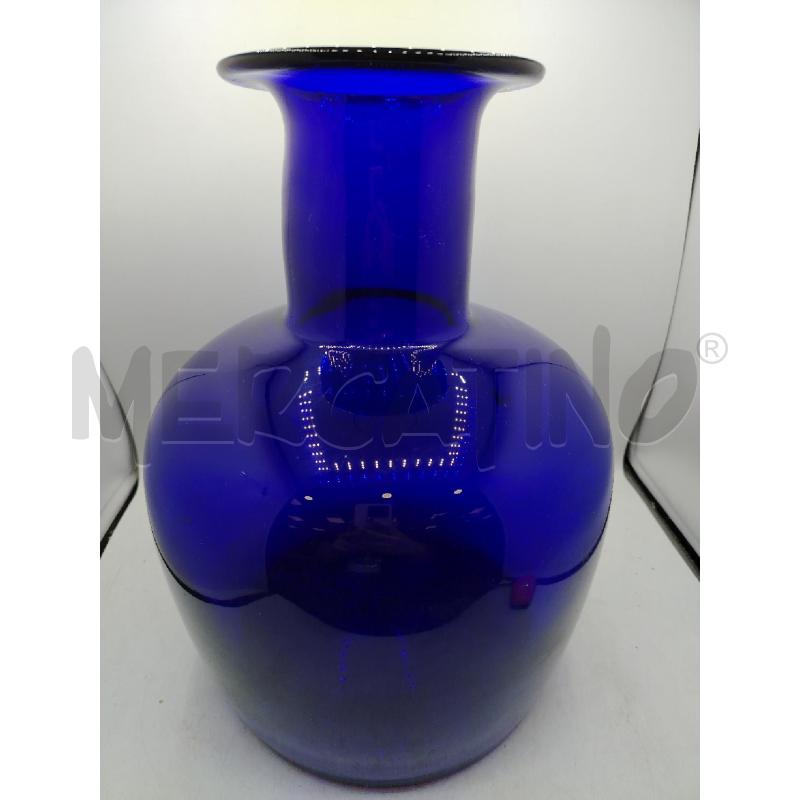 VASO VETRO MURANO BLU | Mercatino dell'Usato Roma viale tirreno 3