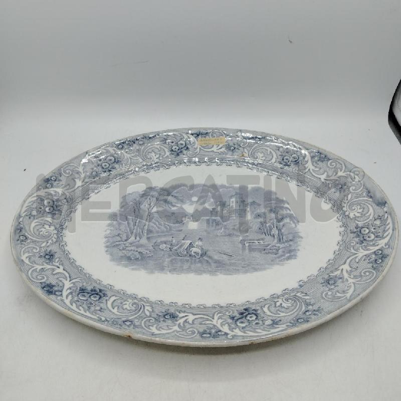 VASSOIO OVALE ANTICO INGLESEDEC GRIGIO | Mercatino dell'Usato Roma viale tirreno 1