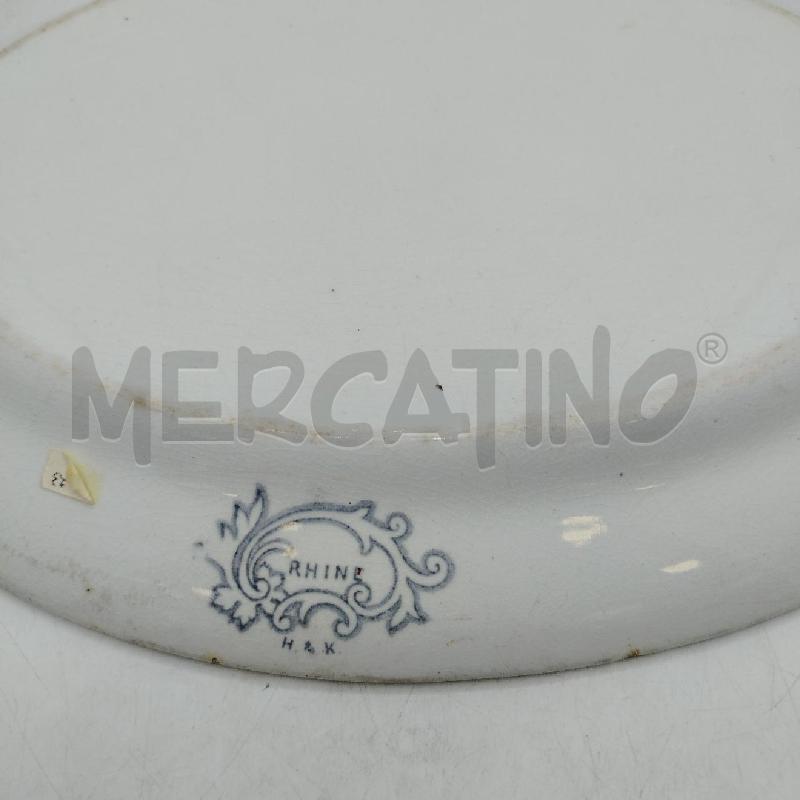 VASSOIO OVALE ANTICO INGLESEDEC GRIGIO | Mercatino dell'Usato Roma viale tirreno 3