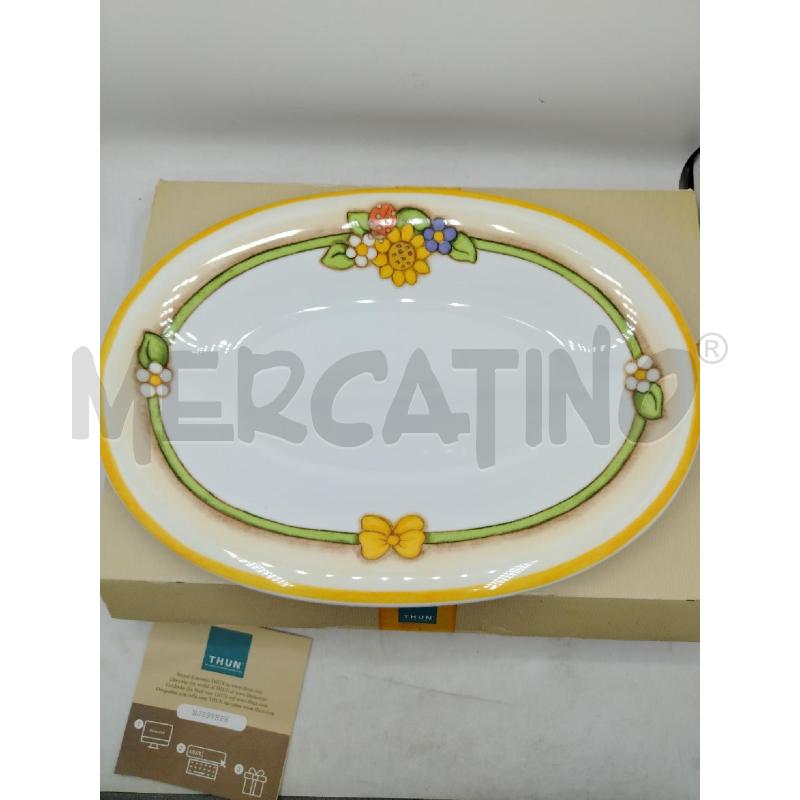 VASSOIO OVALE THUN FIORI VAR | Mercatino dell'Usato Roma viale tirreno 3
