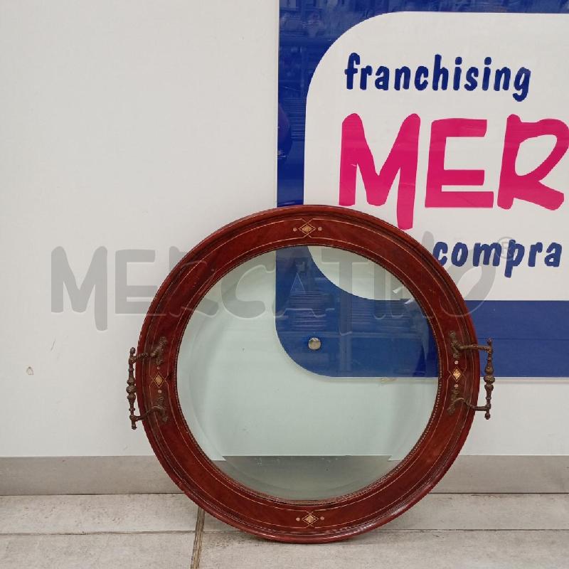 VASSOIO UMBERTINO MANICI IN BRONZO INTARSI MADREPERLA | Mercatino dell'Usato Roma viale tirreno 1