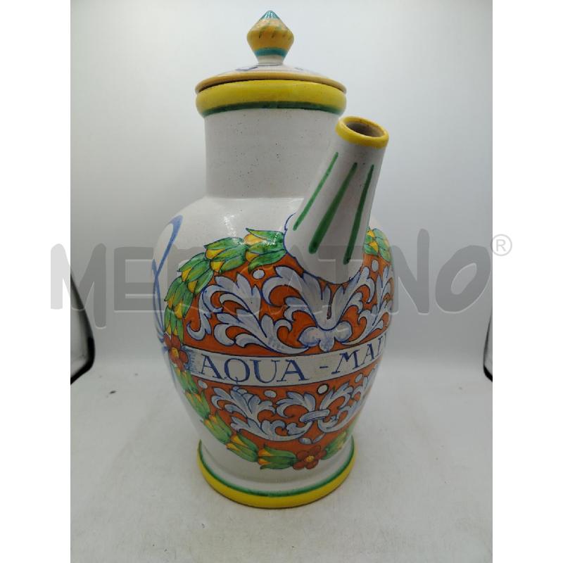 VERSATOIO DERUTA AQUA MALVA DECORATA | Mercatino dell'Usato Roma viale tirreno 1