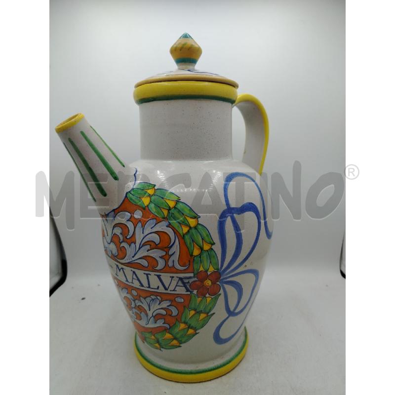 VERSATOIO DERUTA AQUA MALVA DECORATA | Mercatino dell'Usato Roma viale tirreno 2