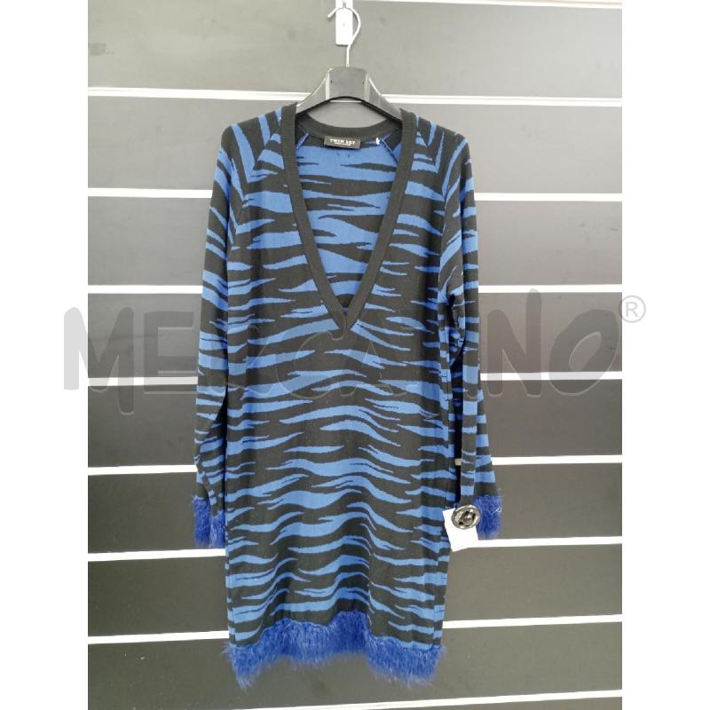 VESTITO DONNATWINSSET NE BLU ANIMALIER | Mercatino dell'Usato Roma viale tirreno 1