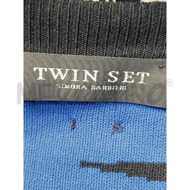 VESTITO DONNATWINSSET NE BLU ANIMALIER | Mercatino dell'Usato Roma viale tirreno 4
