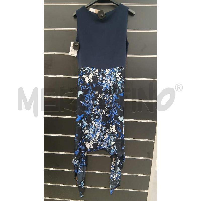 VESTITO D 1 ONE BL SATIN FIORIO BI BL  | Mercatino dell'Usato Roma viale tirreno 2