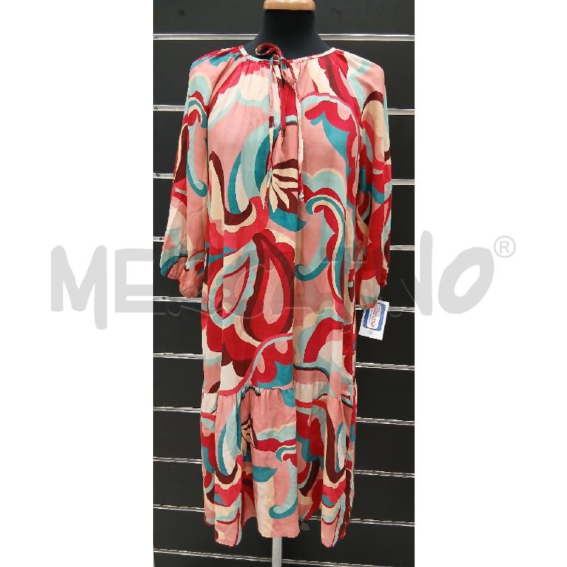 VESTITO D BISBIGLI FANT ASTRATTA RS FUCSIA BE CE  | Mercatino dell'Usato Roma viale tirreno 1
