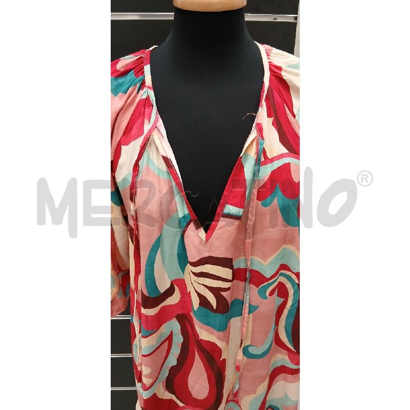 VESTITO D BISBIGLI FANT ASTRATTA RS FUCSIA BE CE  | Mercatino dell'Usato Roma viale tirreno 4