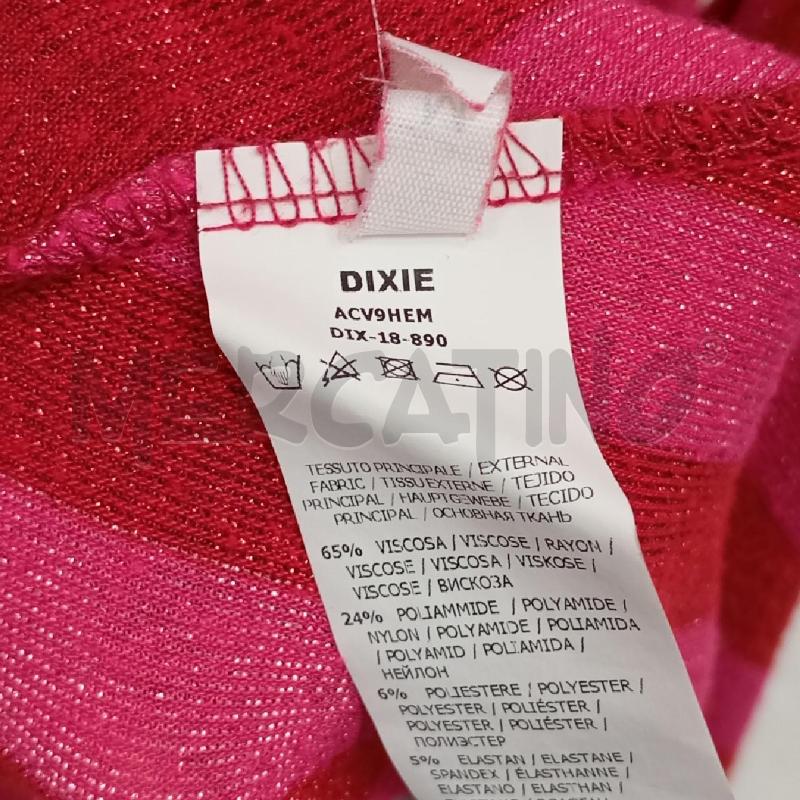 VESTITO D DIXIE RIGHE RSS FUCSIA GLITTER SCOLLO V  | Mercatino dell'Usato Roma viale tirreno 3