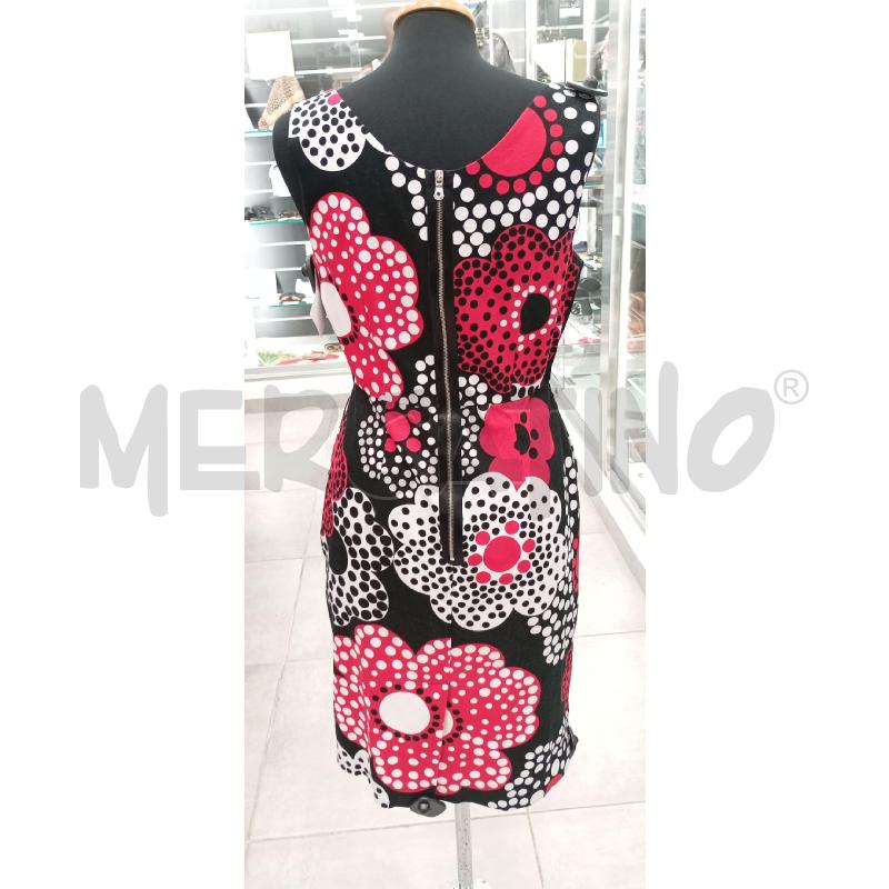 VESTITO D DOLCE&GABBANA NERO FANTASIA BIANCO/ROSSO | Mercatino dell'Usato Roma viale tirreno 2