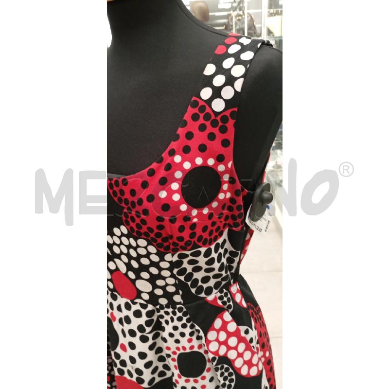VESTITO D DOLCE&GABBANA NERO FANTASIA BIANCO/ROSSO | Mercatino dell'Usato Roma viale tirreno 3
