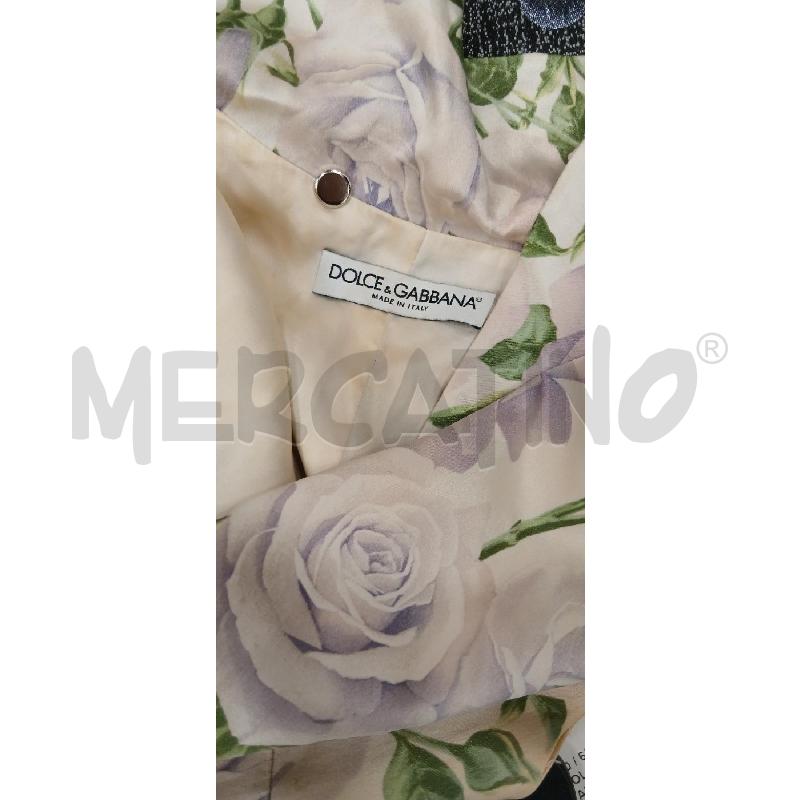 VESTITO D DOLCE&GABBANA PANNA FANTASIA FLOREALE | Mercatino dell'Usato Roma viale tirreno 4