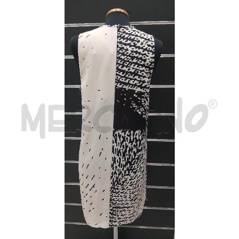 VESTITO D EGGS BIANCO MOTIVO NERO  | Mercatino dell'Usato Roma viale tirreno 2
