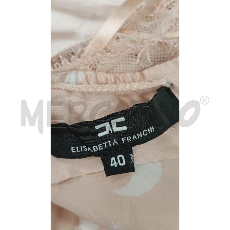 VESTITO D ELISABETTA FRANCHI BEIGE MOTICO LUNE | Mercatino dell'Usato Roma viale tirreno 4