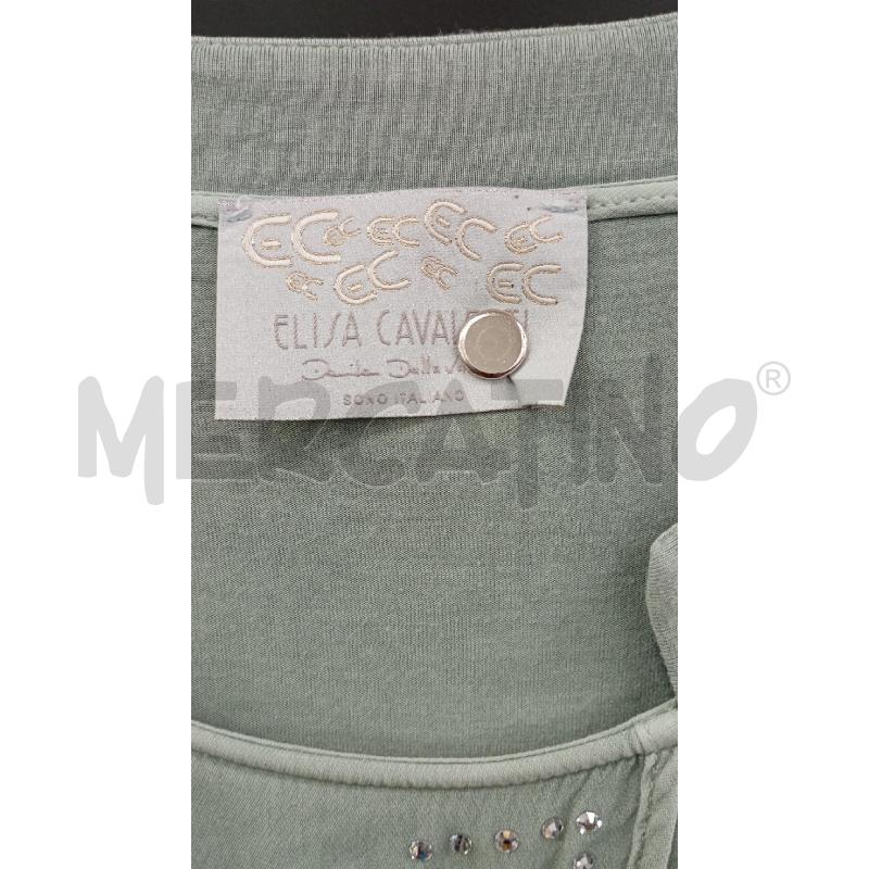 VESTITO D ELISA CAVALETTI VE ACQUA BOTTONE MADRE PERLA | Mercatino dell'Usato Roma viale tirreno 3