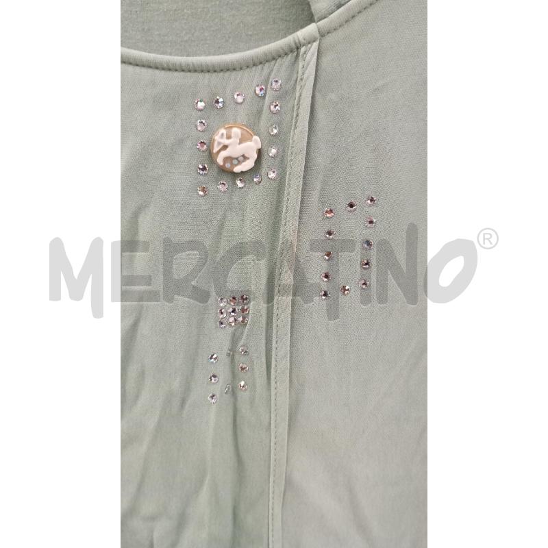 VESTITO D ELISA CAVALETTI VE ACQUA BOTTONE MADRE PERLA | Mercatino dell'Usato Roma viale tirreno 4