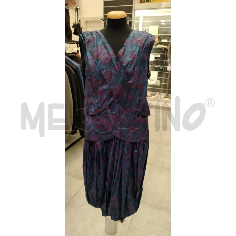 VESTITO D ETIENNE BRUNEL FLOREALE VI BL  | Mercatino dell'Usato Roma viale tirreno 1