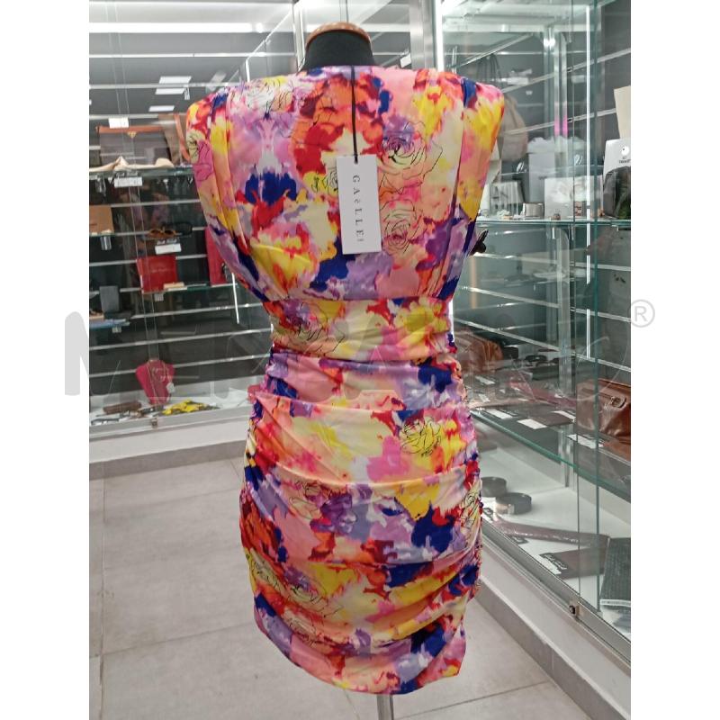 VESTITO D GAELLE ARANCIONE FANTASIA FLOREALE  | Mercatino dell'Usato Roma viale tirreno 2