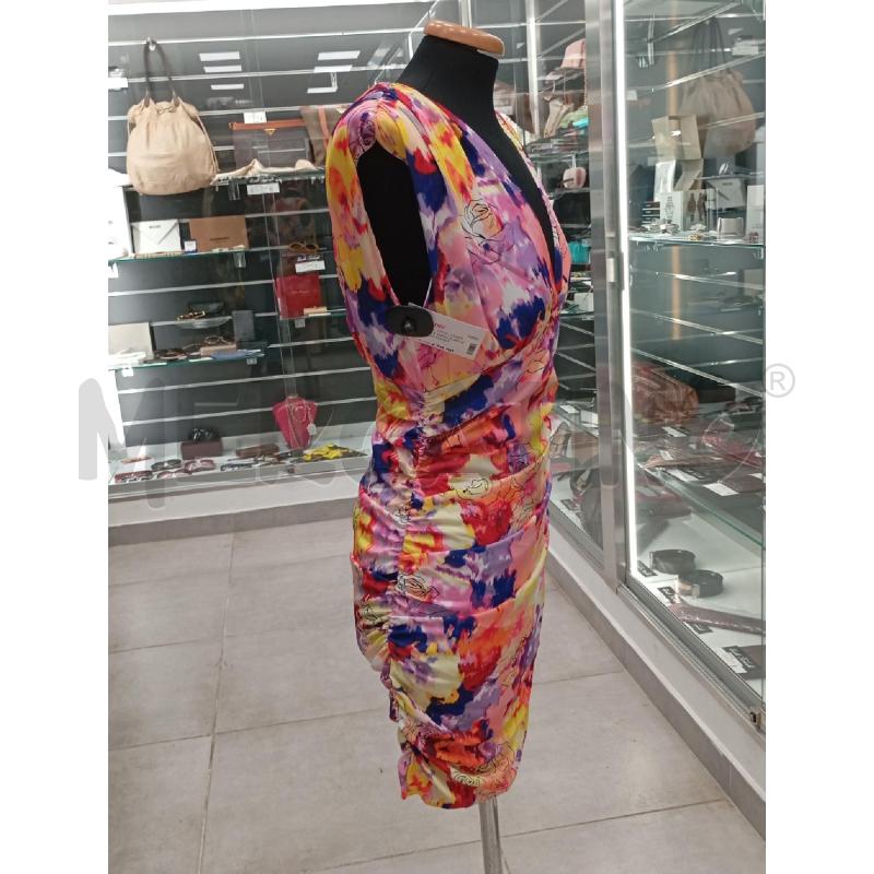 VESTITO D GAELLE ARANCIONE FANTASIA FLOREALE  | Mercatino dell'Usato Roma viale tirreno 3