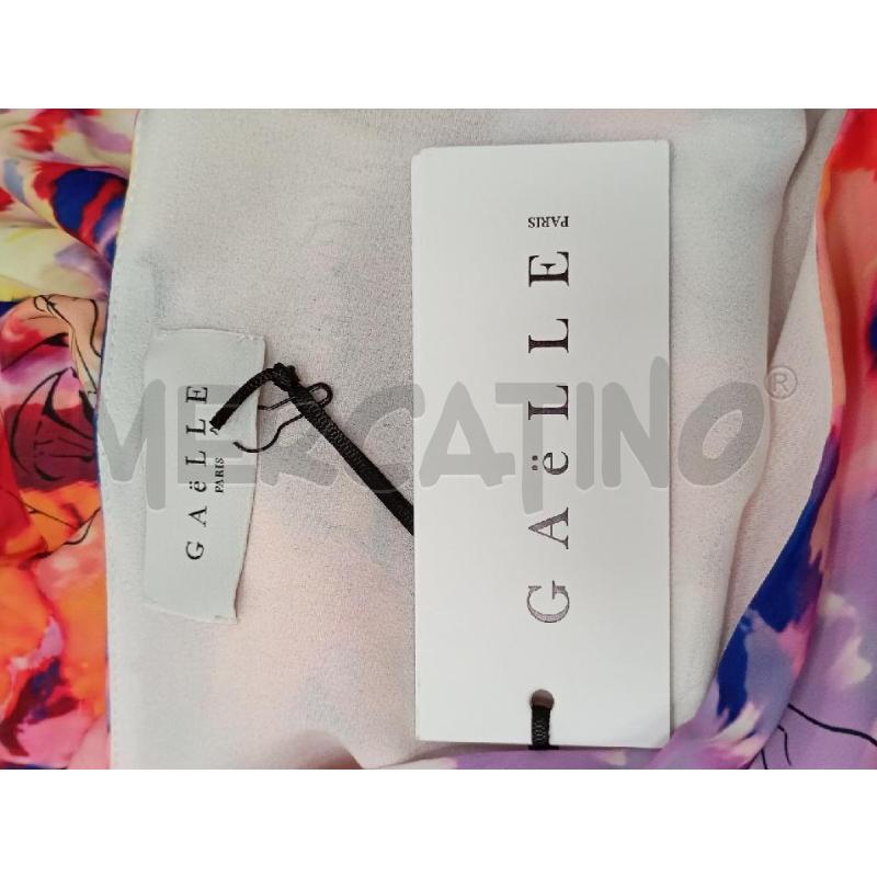 VESTITO D GAELLE ARANCIONE FANTASIA FLOREALE  | Mercatino dell'Usato Roma viale tirreno 4