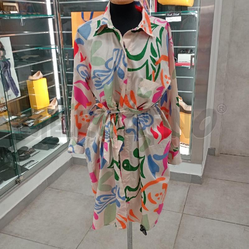 VESTITO D JONAS NIELSEN CHEMISIERE BE FIORI STRATTA COL CINTA  | Mercatino dell'Usato Roma viale tirreno 1