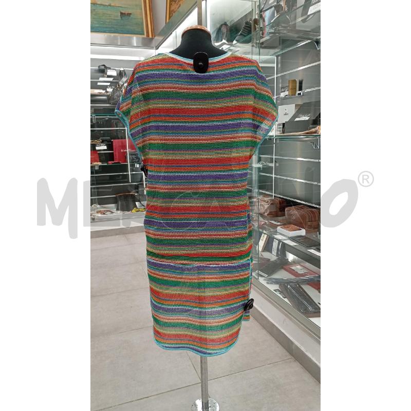 VESTITO D JULIE RIGHE MULTICOL  | Mercatino dell'Usato Roma viale tirreno 2