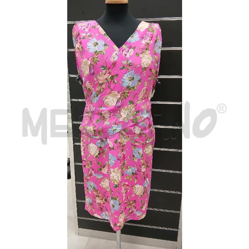 VESTITO D LUISA SPAFNOLI FUCSIA FIORI BE CE  | Mercatino dell'Usato Roma viale tirreno 1