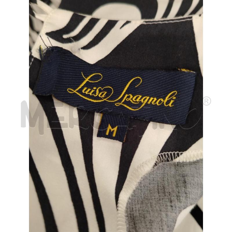 VESTITO D LUISA SPAGNOLI FANT ASTRATTA BI NE LUNGO | Mercatino dell'Usato Roma viale tirreno 4