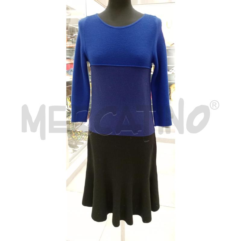 VESTITO D LUISA SPAGNOLI FASCIA BL ELETTRICO BL NE BALZA  | Mercatino dell'Usato Roma viale tirreno 1