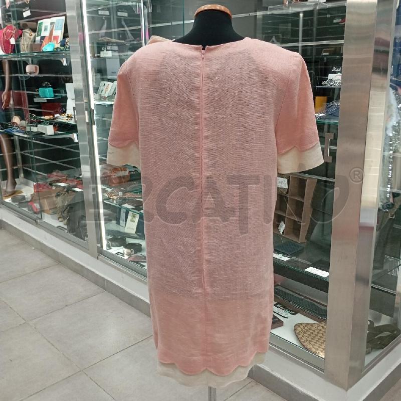 VESTITO D LUISA SPAGNOLI ROSA FIOCCHETTO BIANCO | Mercatino dell'Usato Roma viale tirreno 2