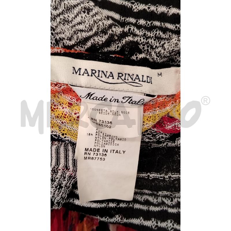 VESTITO D MARINA RINALDI RIGHE MULTICOL IRR LUNGO | Mercatino dell'Usato Roma viale tirreno 5