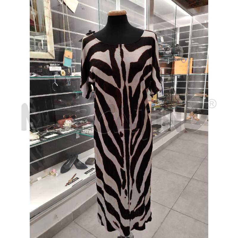 VESTITO D MARYAN MEHLORN BI STAMPA ANIMALIER MARRONE | Mercatino dell'Usato Roma viale tirreno 1
