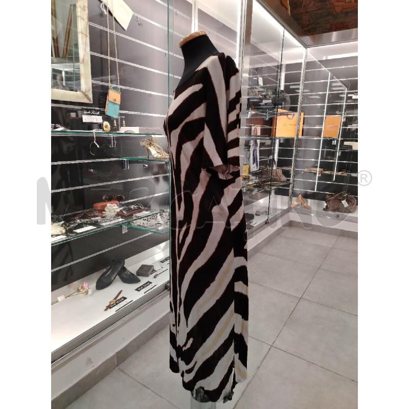 VESTITO D MARYAN MEHLORN BI STAMPA ANIMALIER MARRONE | Mercatino dell'Usato Roma viale tirreno 3
