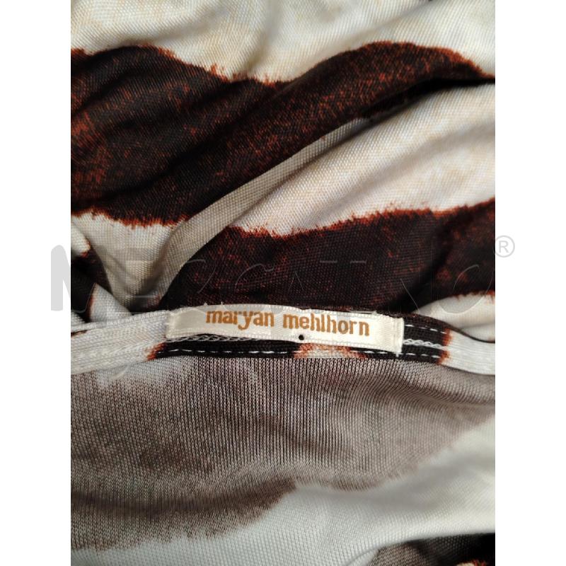 VESTITO D MARYAN MEHLORN BI STAMPA ANIMALIER MARRONE | Mercatino dell'Usato Roma viale tirreno 4