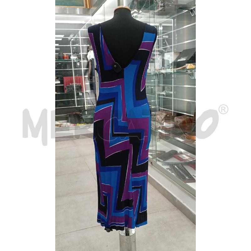 VESTITO D MAXMARA FANT GEOMETRICA VI BL CE  | Mercatino dell'Usato Roma viale tirreno 2