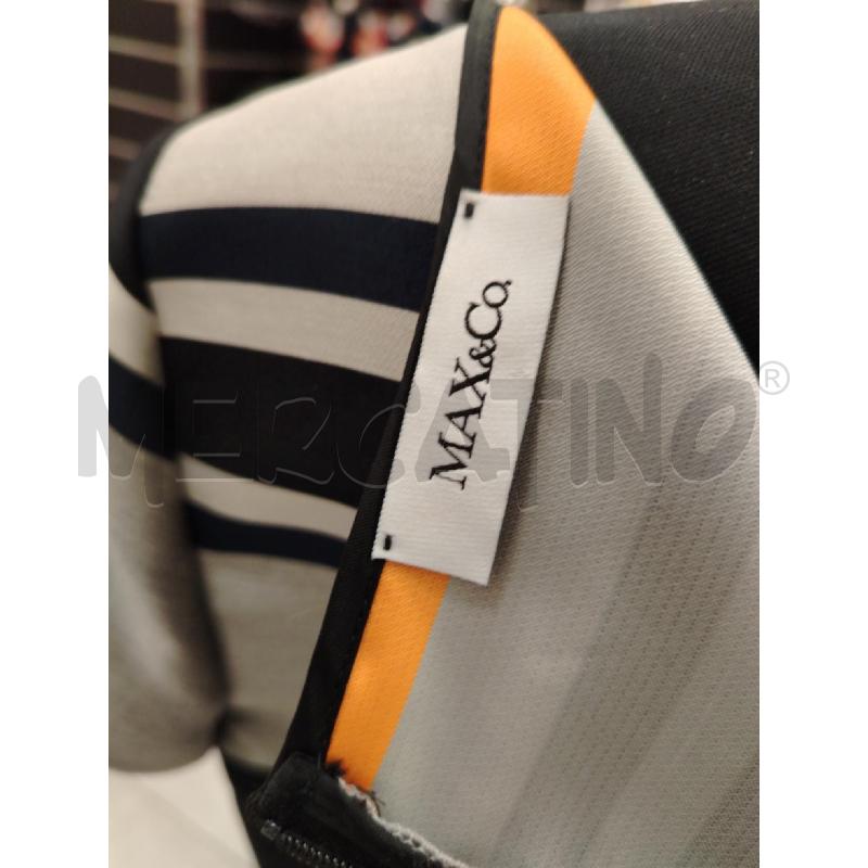 VESTITO D MAX & CO RIGHE GR NE BE BI BL | Mercatino dell'Usato Roma viale tirreno 3