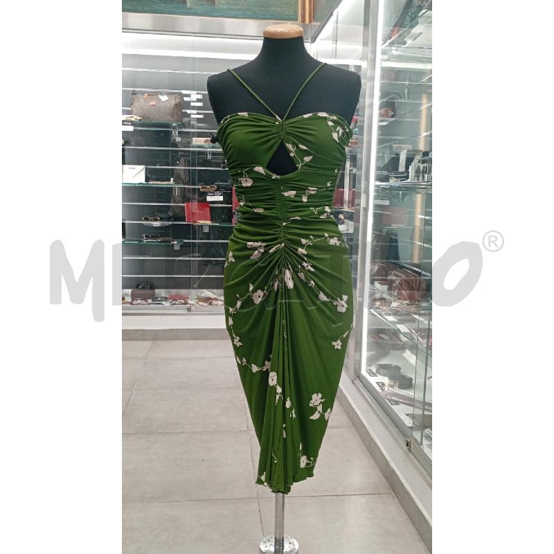 VESTITO D MICHAEL KORS VERDE FANTASIA FLOREALE | Mercatino dell'Usato Roma viale tirreno 1