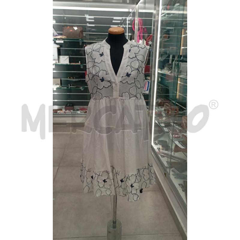 VESTITO D PANAJI BI FIORI BL PETTO FONDO | Mercatino dell'Usato Roma viale tirreno 1