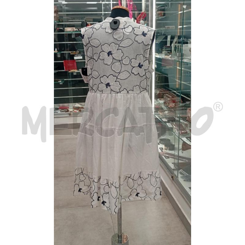 VESTITO D PANAJI BI FIORI BL PETTO FONDO | Mercatino dell'Usato Roma viale tirreno 2