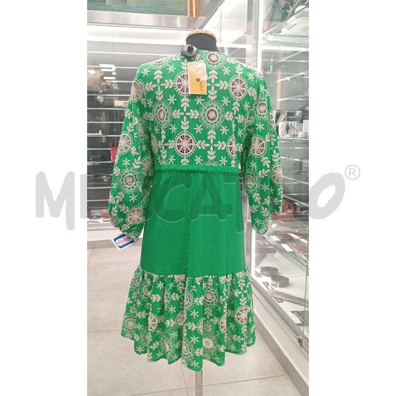 VESTITO D PANAJI VERDE RICAMATO  | Mercatino dell'Usato Roma viale tirreno 2