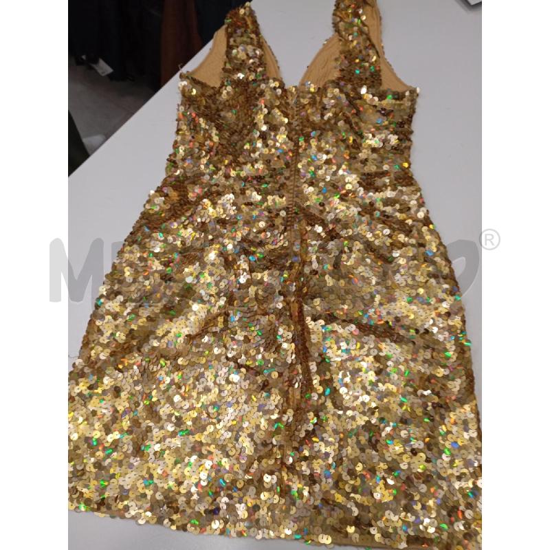 VESTITO D PINKO TUBINO PAILLETTES DORATE  | Mercatino dell'Usato Roma viale tirreno 4