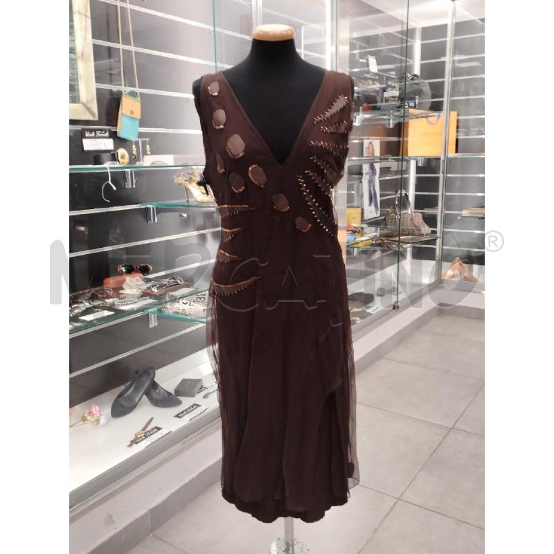 VESTITO D ROBERTO CAVALLI MA VELATO PERLINE BARRE  | Mercatino dell'Usato Roma viale tirreno 1